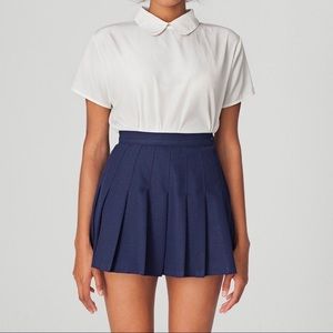 American Apparel NWOT Navy Blue Pleated Skirt